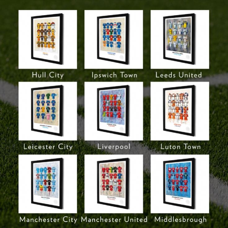A3 Framed Football Shirt History Prints product image