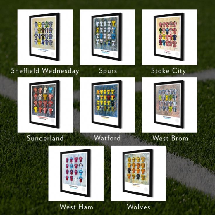 A3 Framed Football Shirt History Prints product image