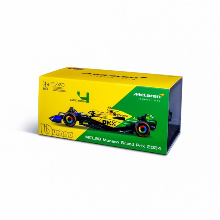 Lando Norris McLaren MCL38 2024 F1 Season Collectors Model Car (Senna Monaco Edition) product image