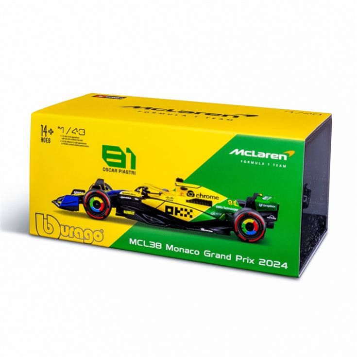 Oscar Piastri McLaren MCL38 2024 F1 Season Collectors Model Car (Senna Monaco Edition) product image