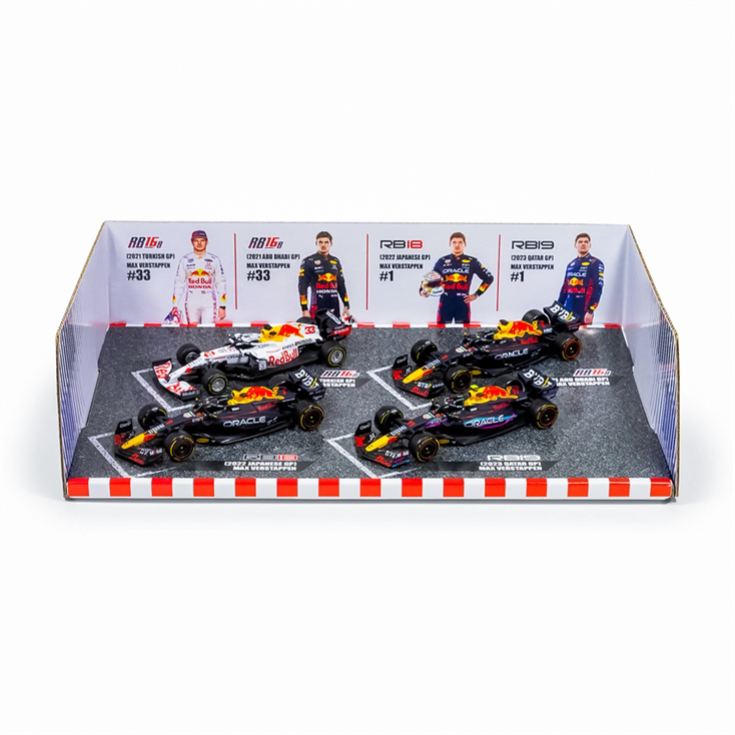 Max Verstappen Red Bull Racing F1 4 Pack Collectors Model World Champion Set (1:43 Scale) product image