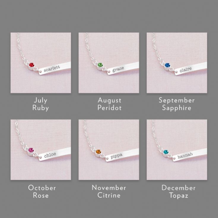 Personalised Swarovski Crystal Birthstone Bracelet product image