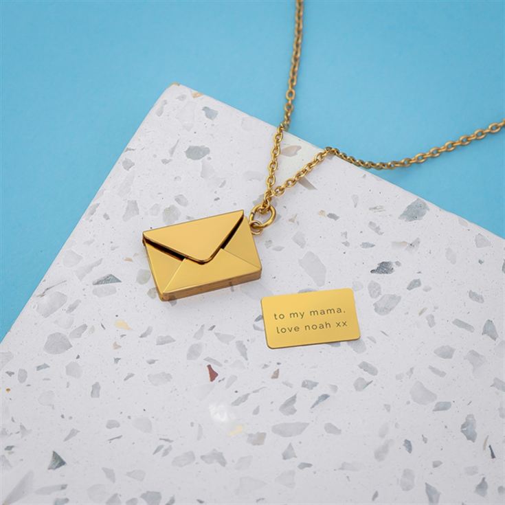 Personalised Secret Message Envelope Necklace product image
