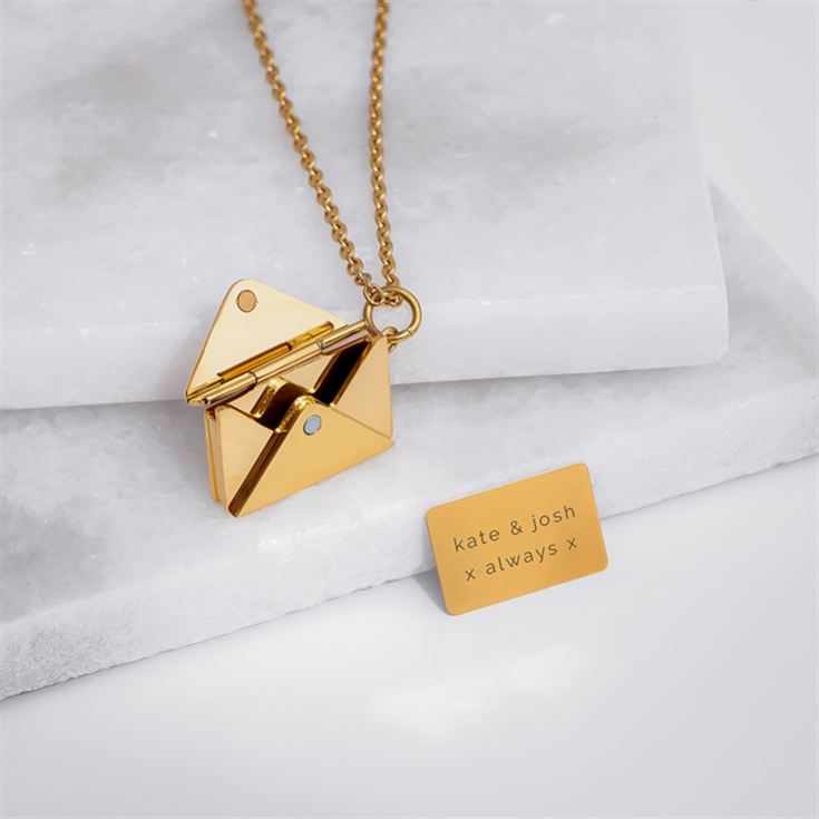 Personalised Secret Message Envelope Necklace product image