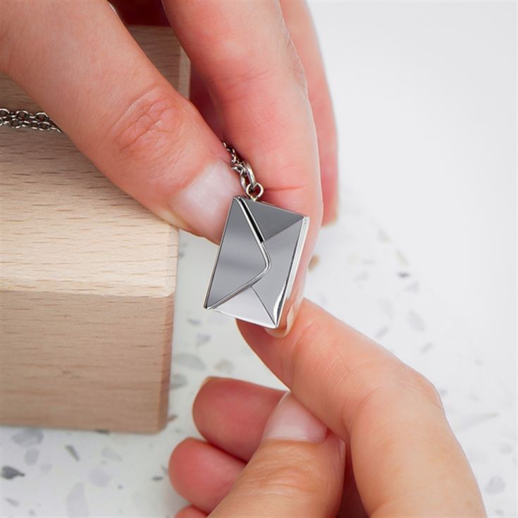 Personalised Secret Message Envelope Necklace product image