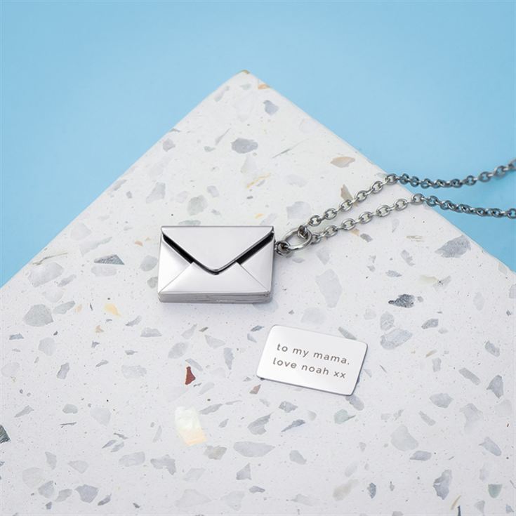 Personalised Secret Message Envelope Necklace product image