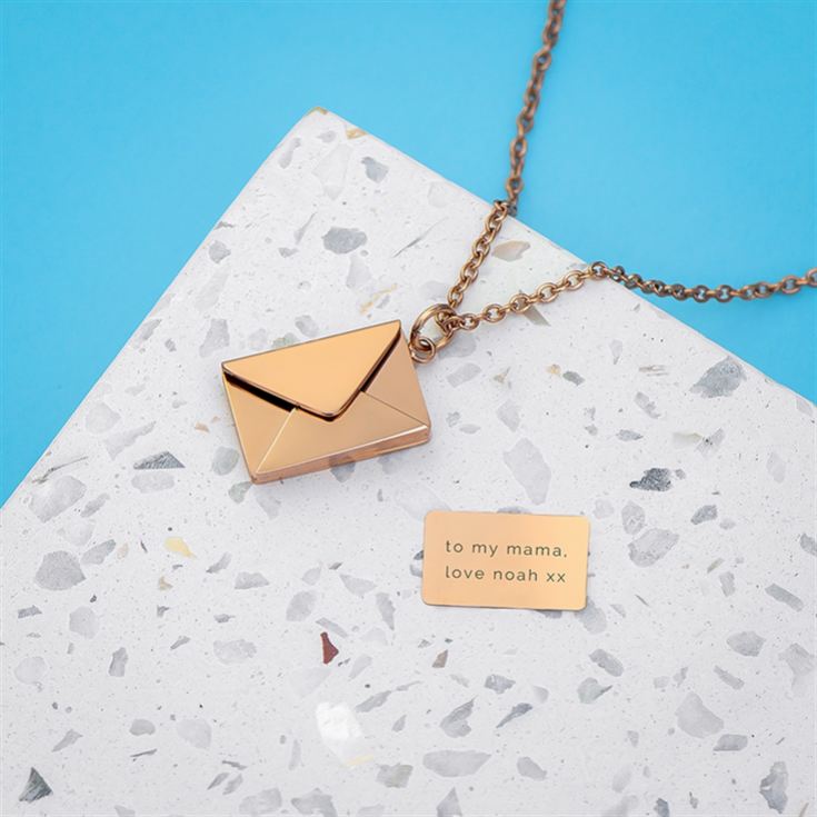 Personalised Secret Message Envelope Necklace product image