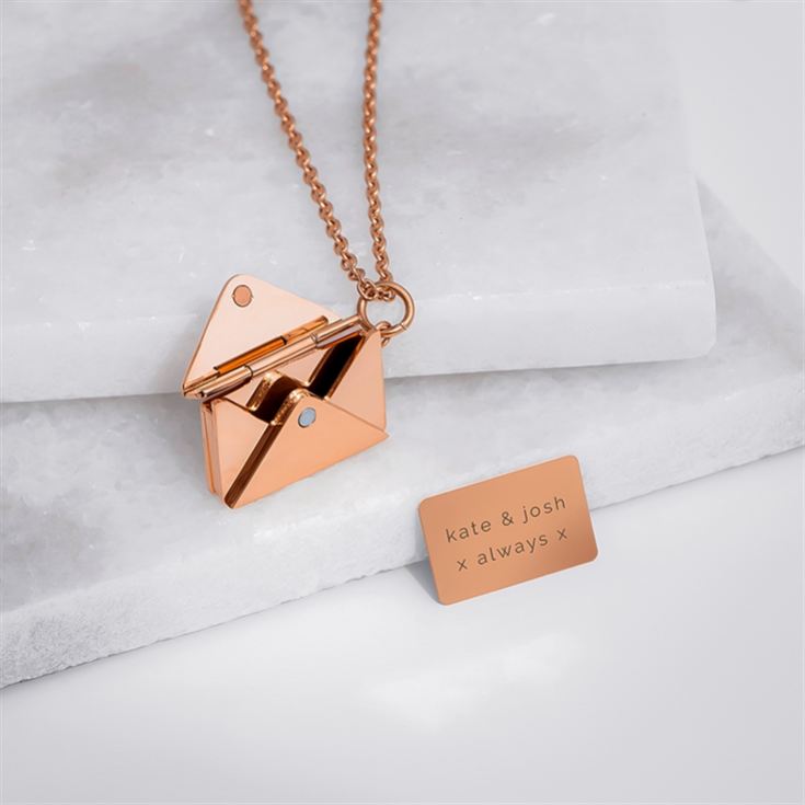 Personalised Secret Message Envelope Necklace product image