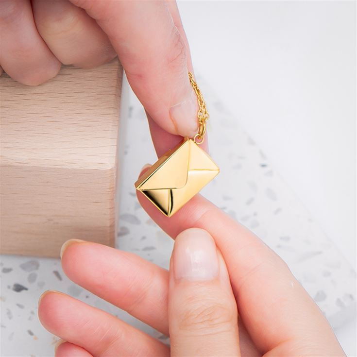 Personalised Secret Message Envelope Necklace product image