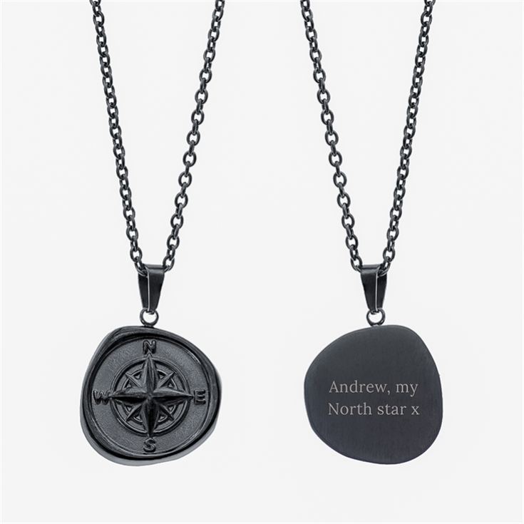 Personalised Men's Compass Amulet Necklaces product image