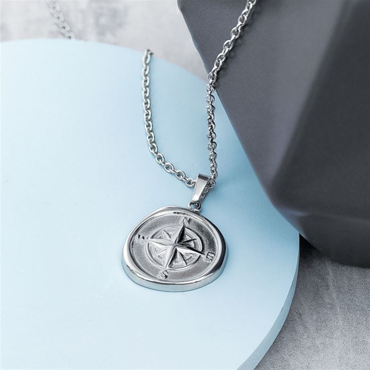 Personalised Men's Compass Amulet Necklaces product image