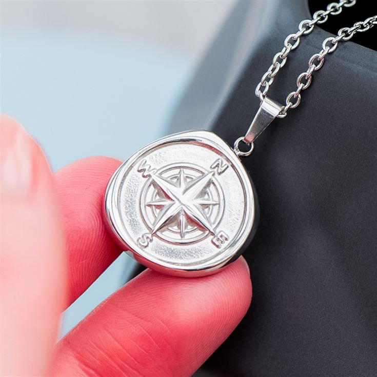 Personalised Men's Compass Amulet Necklaces product image