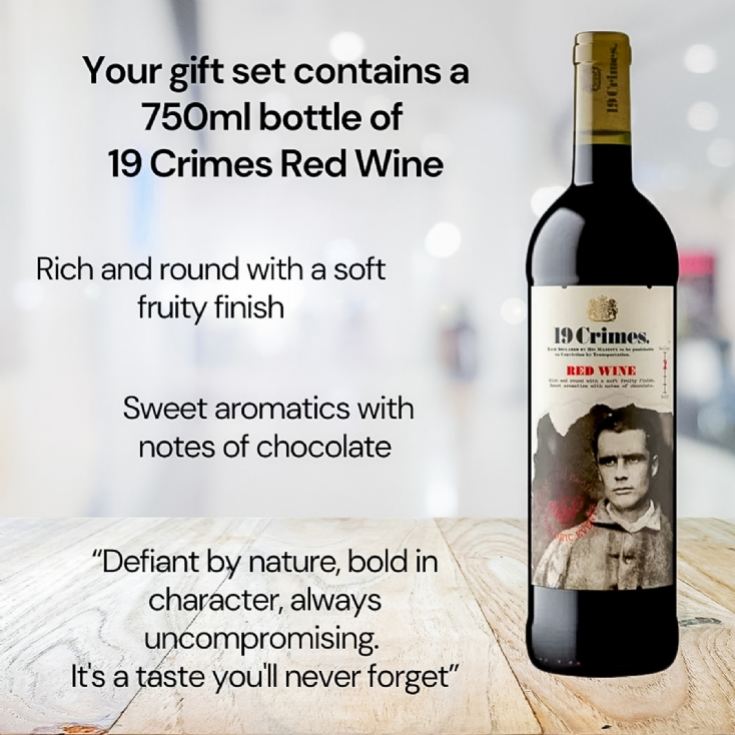 19 Crimes Red Wine & Sauvignon Blanc Gift Sets with "Dad's Wine" Slate Coaster product image