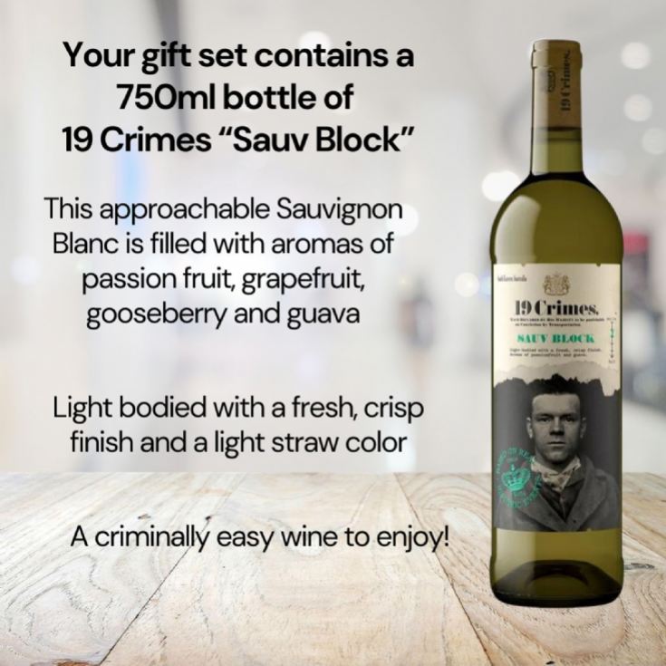 19 Crimes Red Wine & Sauvignon Blanc Gift Sets with "Dad's Wine" Slate Coaster product image