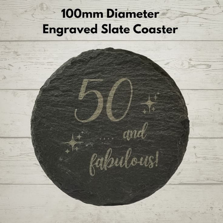 Bottega Prosecco & "50 & Fabulous" Slate Coaster Gift Set product image
