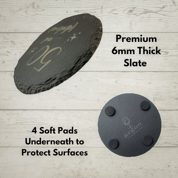 Bottega Prosecco & "50 & Fabulous" Slate Coaster Gift Set product image
