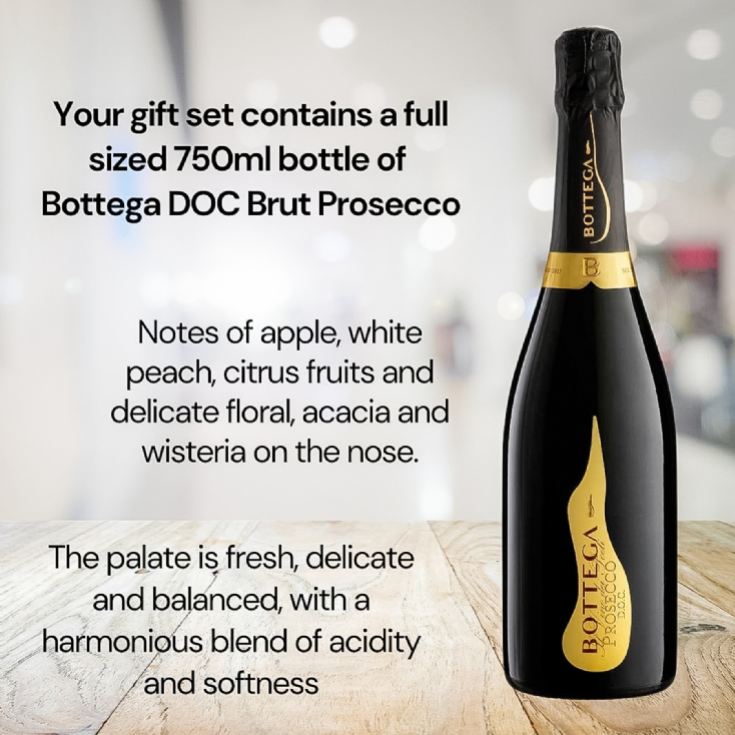 Bottega Prosecco & "60 & Fabulous" Slate Coaster Gift Set product image