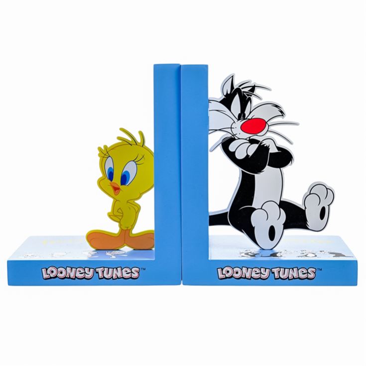 Warner Bros Looney Tunes Tweety And Sylvester Wooden Bookends product image