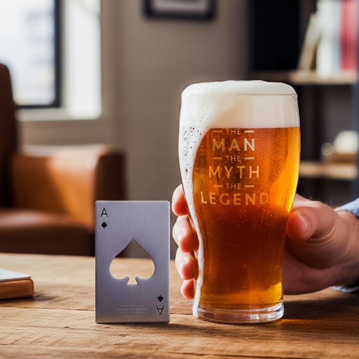 The Man The Myth The Legend Beer Glass product image