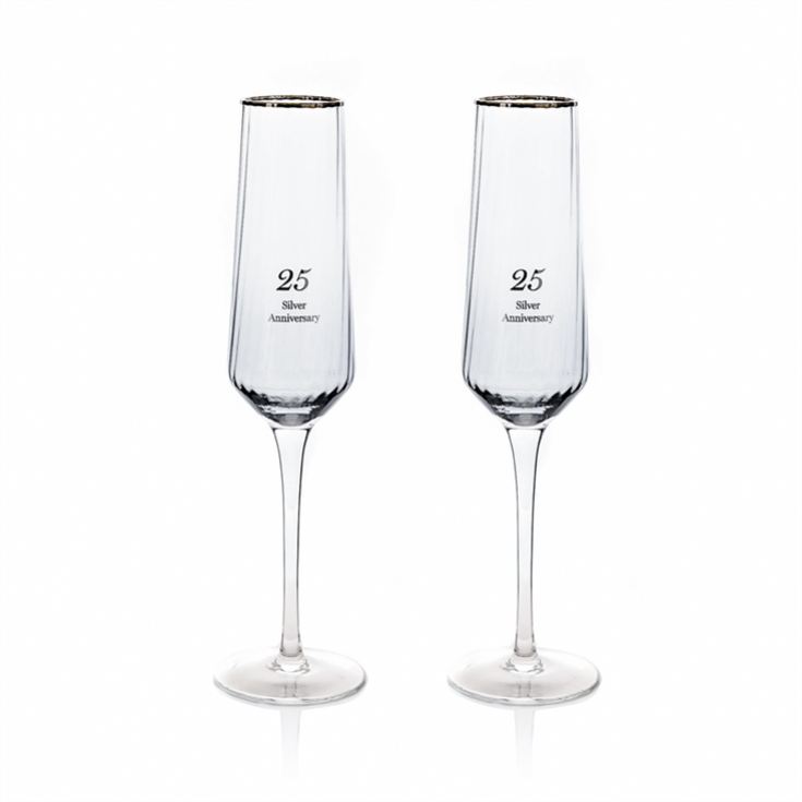 25th Anniversary Flute Glasses - Set of 2 product image