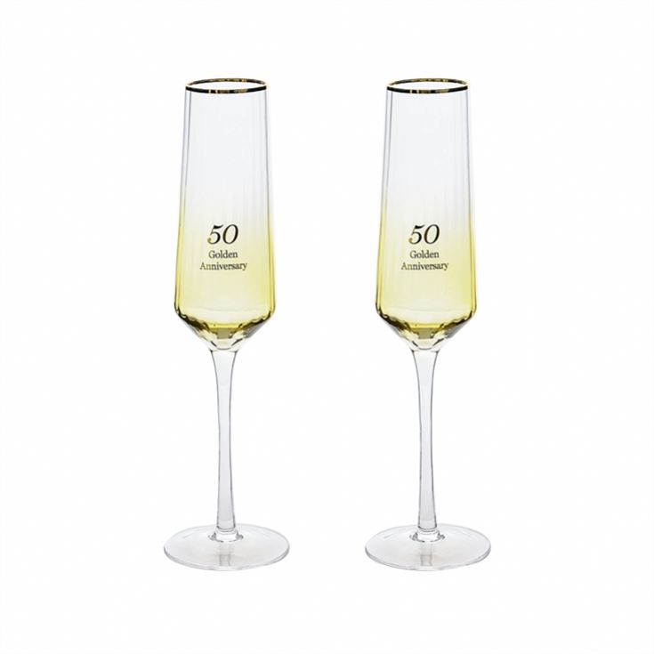 50th Anniversary Flute Glasses - Set of 2 product image