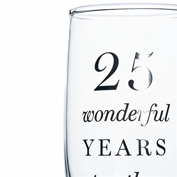 25th Anniversary Champagne Flute Glasses - Set of 2 product image