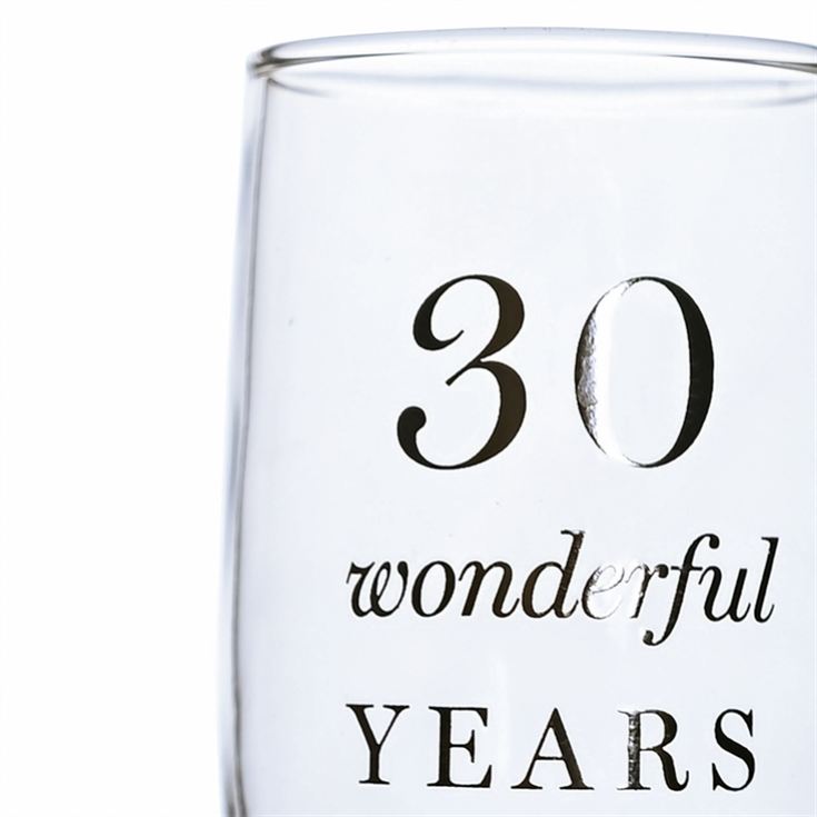 30th Anniversary Champagne Flute Glasses - Set of 2 product image
