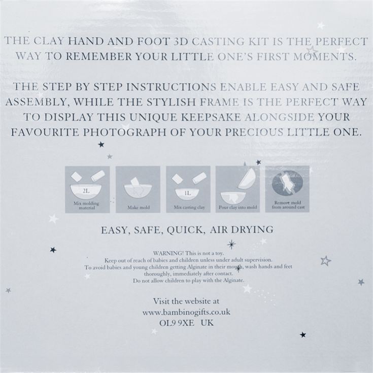 White Triple Baby Photo Frame & Casting Kit product image