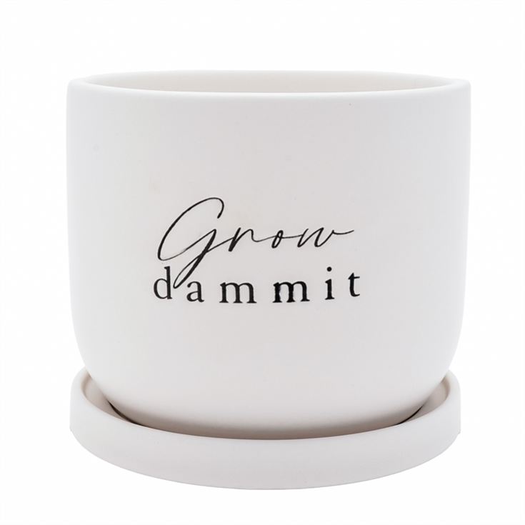"Grow Damn It" Ceramic Plant Pot product image