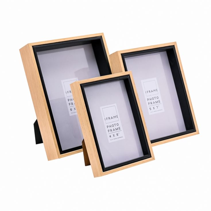 Set of 3 Gold Finish Contemporary Photo Frames product image