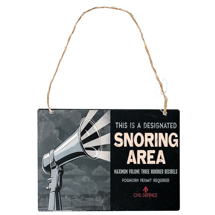 Civil Defence Snoring Area Wall Plaque product image
