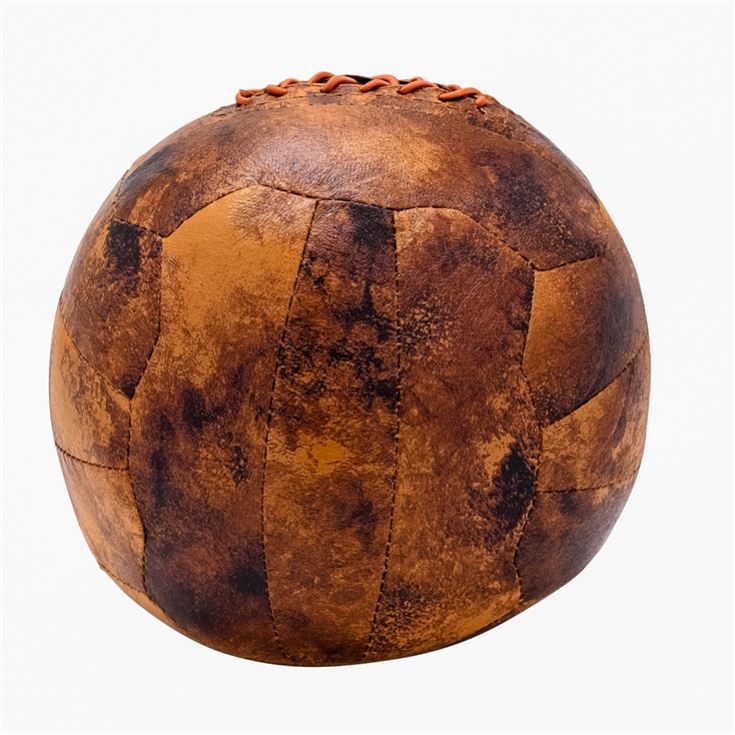 Distressed Faux Leather Football Doorstop product image