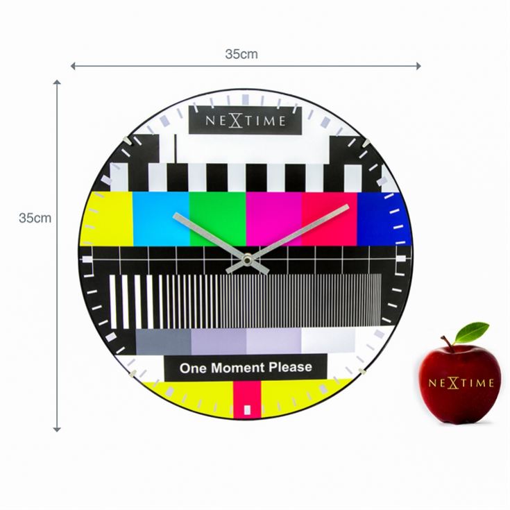 Testpage Dome Glass Multicolour Wall Clock product image
