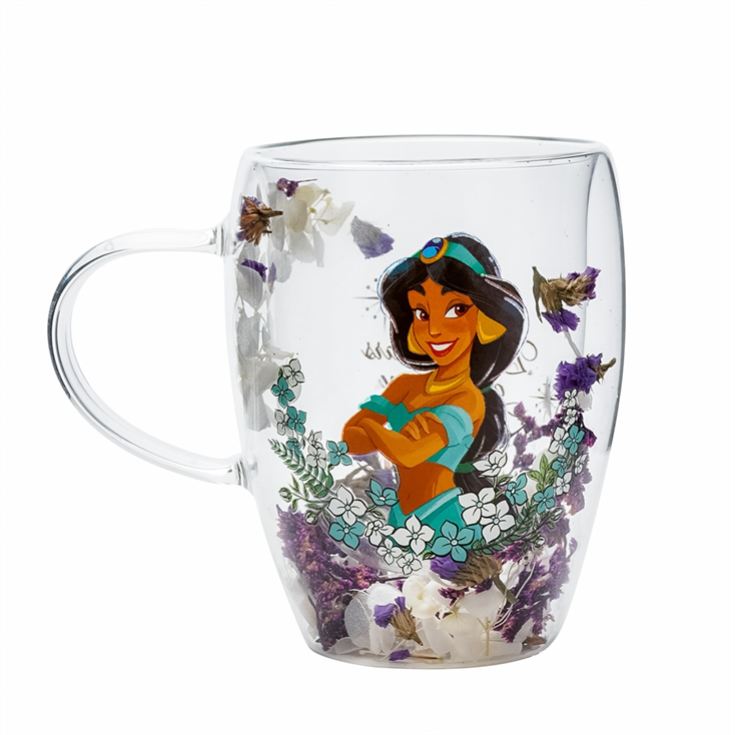 Disney Princess Jasmine Floral Glass Mug product image