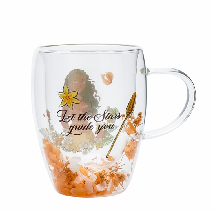 Disney Princess Moana Floral Glass Mug product image