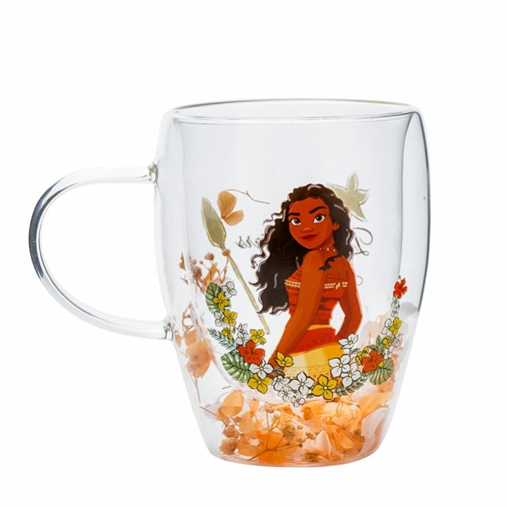 Disney Princess Moana Floral Glass Mug product image