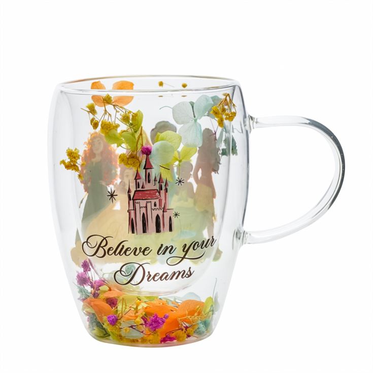 Disney Princesses Floral Glass Mug product image