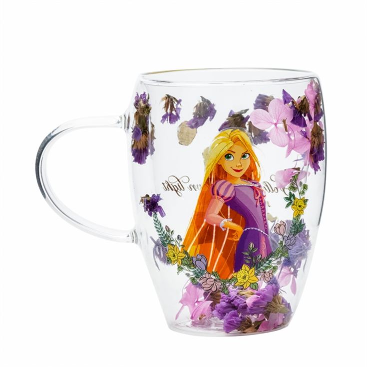 Disney Princess Rapunzel Floral Glass Mug product image