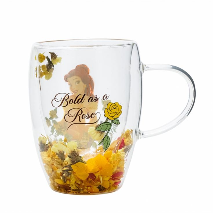 Disney Princess Belle Floral Glass Mug product image