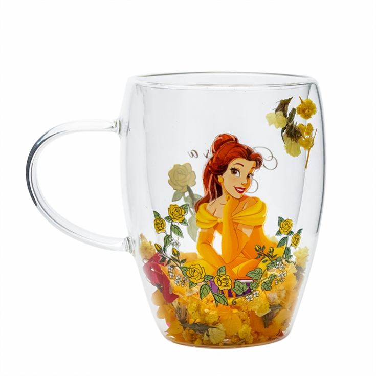 Disney Princess Belle Floral Glass Mug product image