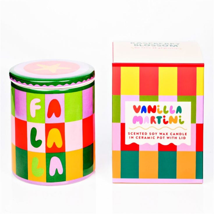 Raspberry Blossom Lidded Candle "Fa La La" product image