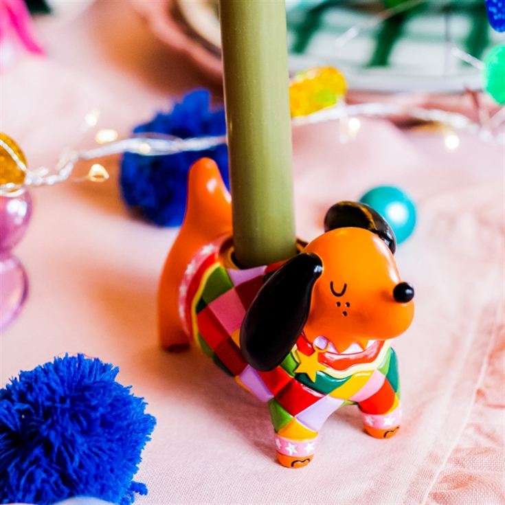 Raspberry Blossom Dog Shaped Candle Holder product image
