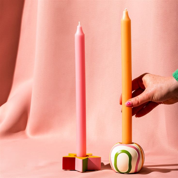 Raspberry Blossom Set of 2 Taper Candle Holders product image