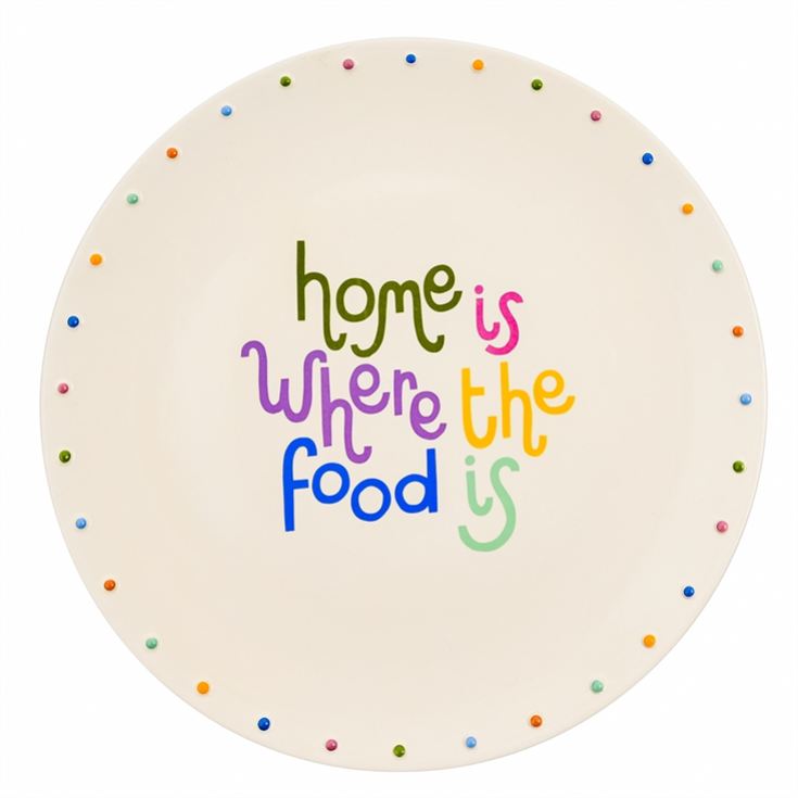 Raspberry Blossom Circle Platter - "Home Is Where The Food Is" product image