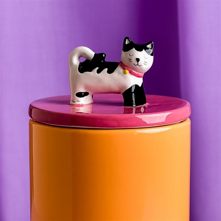 Raspberry Blossom Cat Treat Jar product image