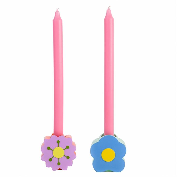 Raspberry Blossom Set of 2 Candle Holders product image