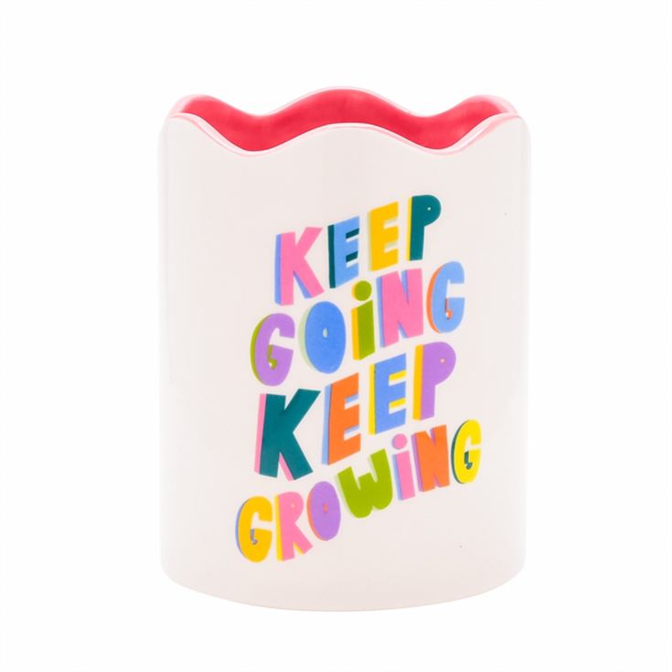 Raspberry Blossom Plant Pot - "Keep Growing" product image
