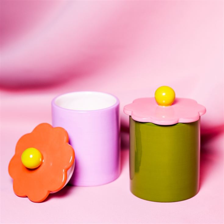 Raspberry Blossom Set of 2 Flower Storage Jars product image