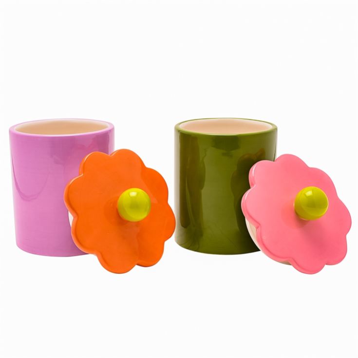 Raspberry Blossom Set of 2 Flower Storage Jars product image
