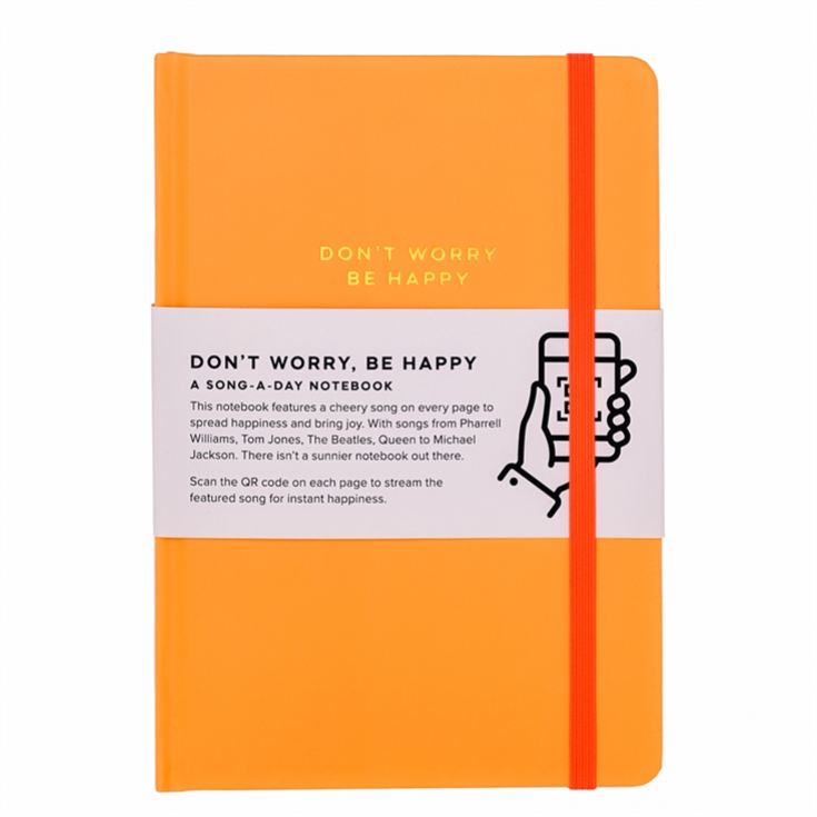 "Don't Worry be Happy" A5 Hardback Notebook - A Song a Day  product image